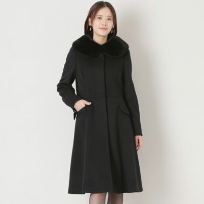 ＜三越伊勢丹/公式＞【SALE】TO BE CHIC (Women)/トゥー ビー シック ダブルシャルムショートビーバー ウールコート クロ コート・ジャケット【三越伊勢丹/公式】