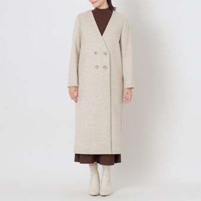 【ＷＥＢ限定】ノーカラーダブルウールコート（Ｗ５Ｂ５０１９８＿＿）