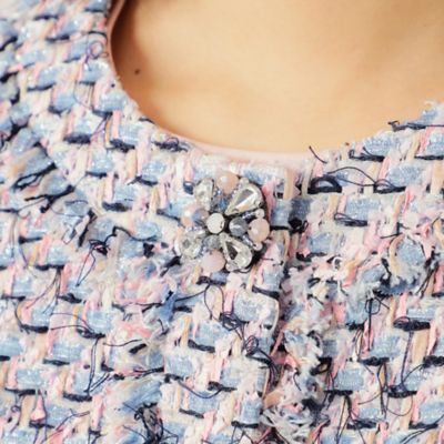 未使用　ドゥーズイエムクラス　ツイード　リントン　ノーカラージャケット 505759035000_03.jpg