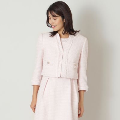 ＜TO BE CHIC (Women)＞ライトカラーツイード　ショートジャケット（Ｗ５Ｅ０２５０４＿＿）