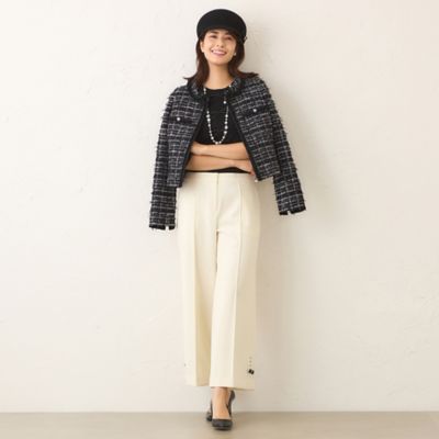 美品♡¥74,520♡TO BE CHIC ファンシーツイードジャケット(４２) TO BE CHIC 42サイズ ツイードジャケット ファンシーツイード
