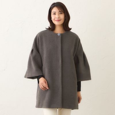 ＜TO BE CHIC (Women)＞ベルスリーブカーリーコート（Ｗ５Ｅ６０６２６＿＿）