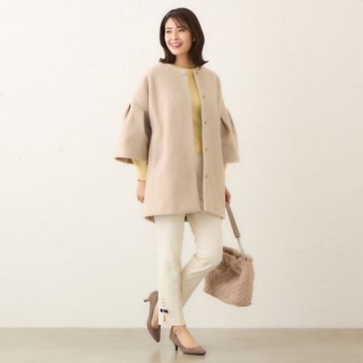 Rei　TO BE CHIC ★42　ツィードベルスリーブコート ベルスリーブカーリーコート（W5E60626＿＿） | TO BE CHIC