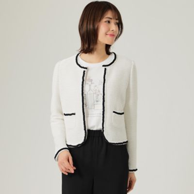 ＜TO BE CHIC (Women)＞ラメツイード　ニットジャケット（Ｗ５Ｆ０１１１０＿＿）