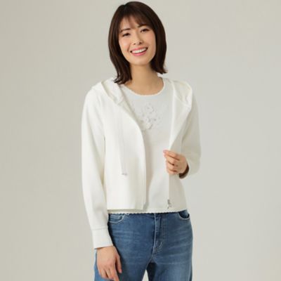 ＜TO BE CHIC (Women)＞レーヨンポリエステル　ニットフ―ディー（Ｗ５Ｆ０２１１５＿＿）