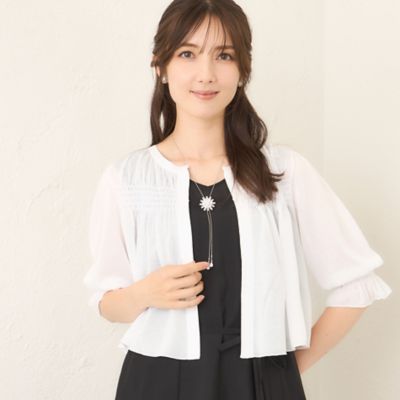 ＜TO BE CHIC (Women)＞シャーリングショート　ボレロ（Ｗ５Ｆ０２６１０＿＿）