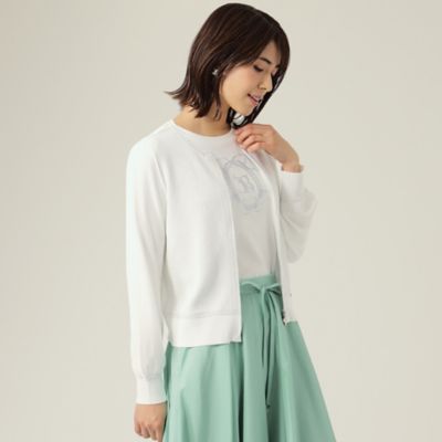 ＜TO BE CHIC (Women)＞メッシュラメ　ニットカーディガン（Ｗ５Ｆ０３１２８＿＿）