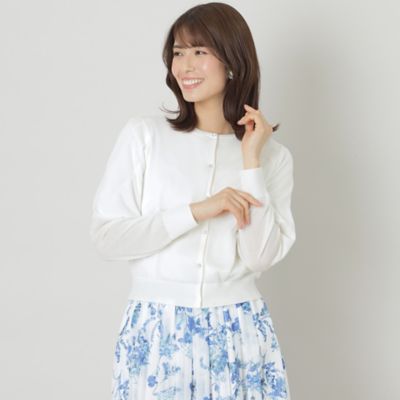 ＜三越伊勢丹/公式＞ TO BE CHIC (Women)/トゥー ビー シック セルロースアクリル ショートニットカーディガン アイボリー トップス【三越伊勢丹/公式】