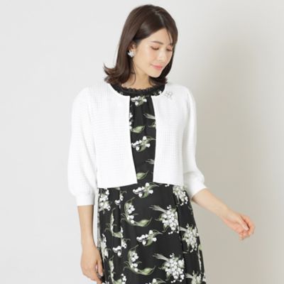 ＜TO BE CHIC (Women)＞レーヨンナイロンジャカード　ニットボレロ（Ｗ５Ｆ０５３４７＿＿）
