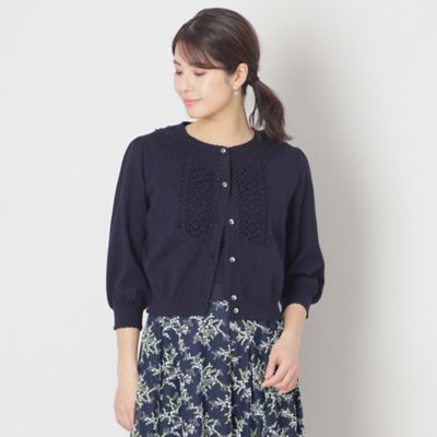 クロシェ編み　カーディガン（Ｗ５Ｆ０６５２９＿＿）