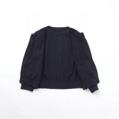 クロシェ編み　カーディガン（Ｗ５Ｆ０６５２９＿＿）