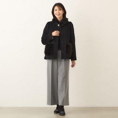 ファーコンビ ケーブルカーディガン（W5F09665＿＿） | TO BE