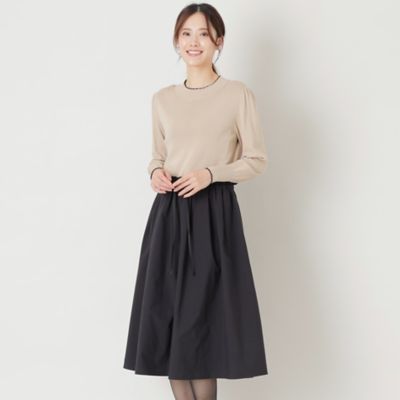 レーヨンナイロンニットコンビ ワンピース