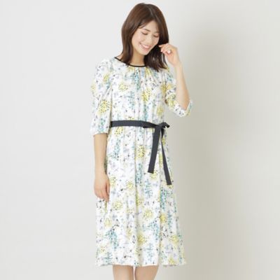 ＜TO BE CHIC (Women)＞フラワープリント　ノーカラーワンピース（Ｗ５Ｊ０８３３４＿＿）