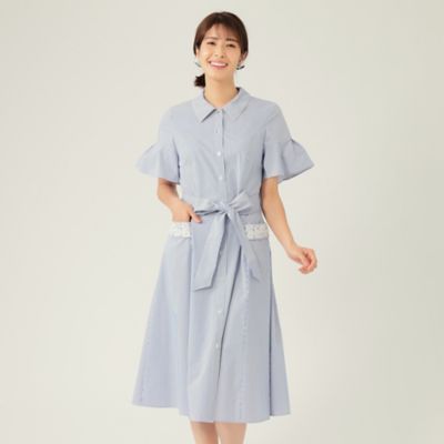 ＜三越伊勢丹/公式＞【SALE】TO BE CHIC (Women)/トゥー ビー シック コットンストライプ ワンピース アオ ワンピース・ドレス【三越伊勢丹/公式】