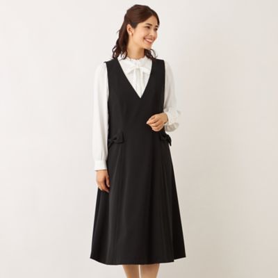 ＜TO BE CHIC (Women)＞リボンモチーフ　ジャンパースカート（Ｗ５Ｊ０９６５２＿＿）