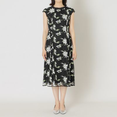 極美品♡23区 ワンピース フレンチスリーブ 38 M 一部店舗限定/接触冷感/洗える】ラミータンブラー フレンチ