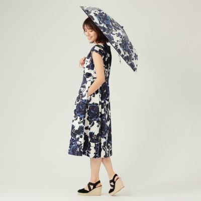 【大人百花　夏号掲載アイテム】【８０周年記念アイテム】フラワープリント　ワンピース（Ｗ５Ｊ１１１５７＿＿）