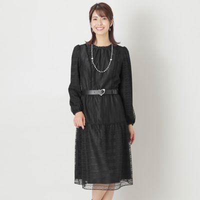 ＜三越伊勢丹/公式＞【SALE】TO BE CHIC (Women)/トゥー ビー シック ドットボーダー ワンピース クロ ワンピース・ドレス【三越伊勢丹/公式】