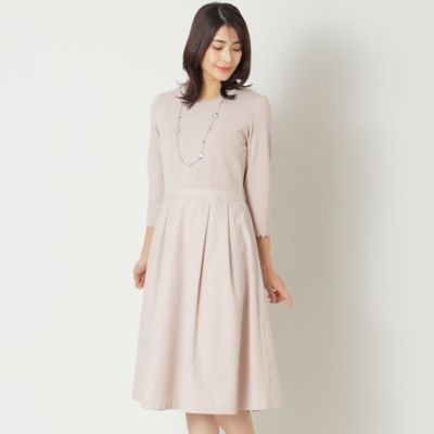 TO BE CHIC (Women)/トゥー ビー シック ニットタフタコンビスカラップ　ワンピース（Ｗ５Ｊ１１５０９＿＿）