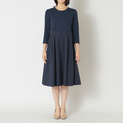 ニットタフタコンビスカラップ　ワンピース（Ｗ５Ｊ１１５０９＿＿）