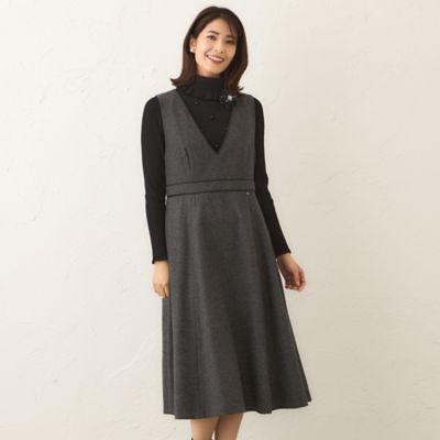 ＜TO BE CHIC (Women)＞ホームスパン　ジャンパースカート（Ｗ５Ｊ１１６７５＿＿）
