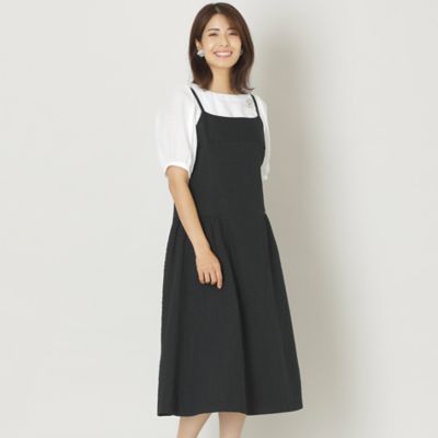 ＜TO BE CHIC (Women)＞ウェブローンシャドーストライプ　キャミソールワンピース（Ｗ５Ｊ１４３８８＿＿）