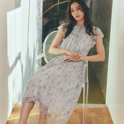 TO BE CHIC (Women)/トゥー ビー シック フラワーリボンプリント　ギャザードレス（Ｗ５Ｊ４０６９２＿＿）