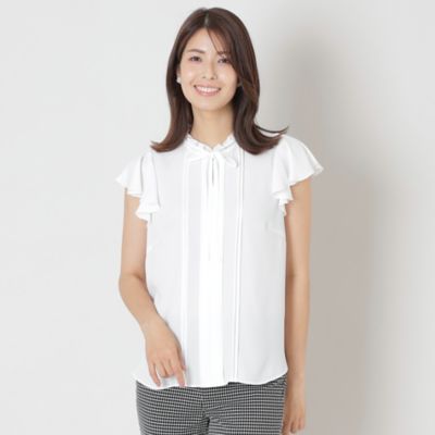 TO BE CHIC (Women)/トゥー ビー シック ノースリーブ フリルブラウス(W5M02607__)