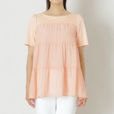 バンピーリップストップコンビ　チュニックブラウス（Ｗ５Ｍ０３４０５＿＿）