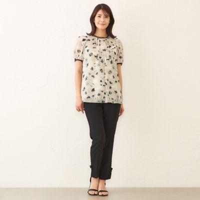 Chloé フラワープリント トップス T36 Chloé コットンジャージー製ベビーフィット ロゴTシャツ の