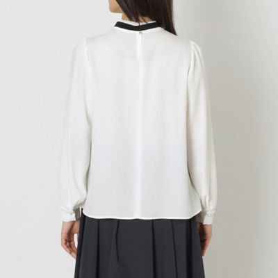 お値下げ！ドゥーズィエムクラス ジョーゼット ブラウス 洗える 日本製 ホワイト Deuxieme Classe（ドゥーズィエムクラス）の「トリアゼジョーゼット