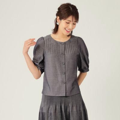 ＜TO BE CHIC (Women)＞ダンガリーシャンブレー　ブラウス（Ｗ５Ｍ０８１４４＿＿）