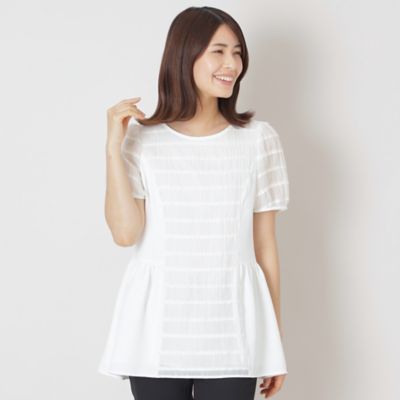 ＜TO BE CHIC (Women)＞ジャカードタック　チュニックブラウス（Ｗ５Ｍ１１５４３＿＿）
