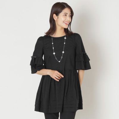 ＜TO BE CHIC (Women)＞ウェーブローン　スリーブフリルチュニック（Ｗ５Ｍ１２５６０＿＿）
