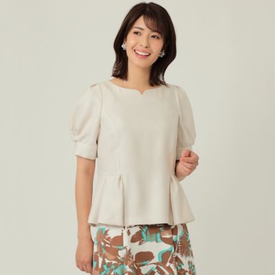 ＜TO BE CHIC (Women)＞バスケットリネンライク　ブラウス（Ｗ５Ｍ１３１６２＿＿）