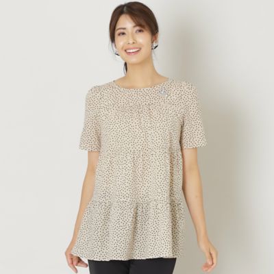 WEB限定】コットンギンガムチェック チュニックブラウス