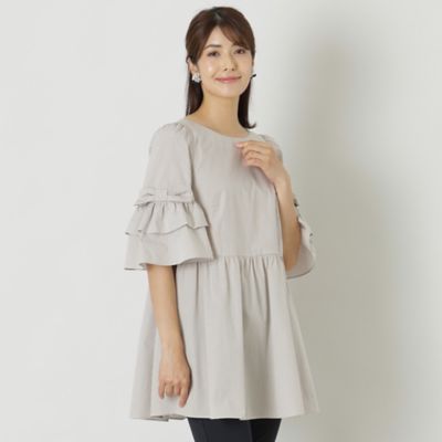 【ＷＥＢ限定】コットンギンガムチェック　チュニックブラウス（Ｗ５Ｍ３０３８６＿＿）
