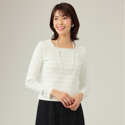 ＜TO BE CHIC (Women)＞アセテートナイロンストレッチニット　プルオーバー（Ｗ５Ｎ０１１０３＿＿）