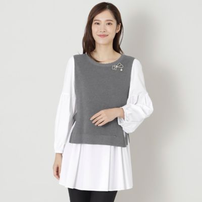 TO BE CHIC (Women)/トゥー ビー シック ブラウスレイヤー ニットチュニック(W5N01239__)