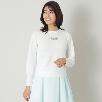 TO BE CHIC (Women)/トゥー ビー シック スパンコールボリュームスリーブ ニット(W5N01506__)