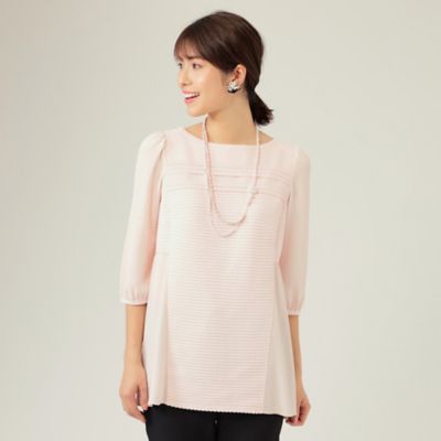 ＜TO BE CHIC (Women)＞シフォンドッキングニット　チュニック（Ｗ５Ｎ０２１０６＿＿）