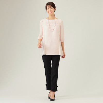 シフォンドッキングニット　チュニック（Ｗ５Ｎ０２１０６＿＿）