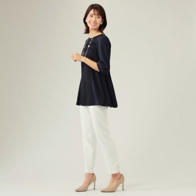 シフォンドッキングニット　チュニック（Ｗ５Ｎ０２１０６＿＿）