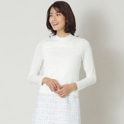 TO BE CHIC (Women)/トゥー ビー シック ラッセルレースコンビ ニット(W5N02508__)