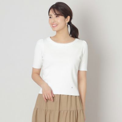TO BE CHIC (Women)/トゥー ビー シック クロシェ編み プルオーバーニット(W5N07529__)