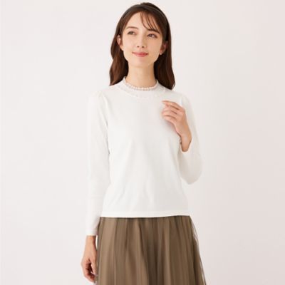 ＜TO BE CHIC (Women)＞シアーレイヤー　プルオーバーニット（Ｗ５Ｎ０７６５４＿＿）