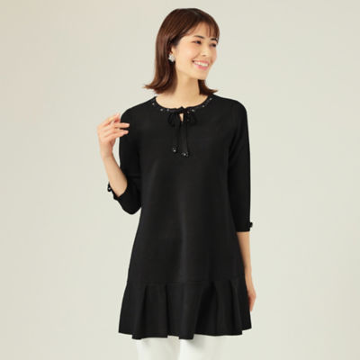 ＜TO BE CHIC (Women)＞レーヨンポリエステル　ニットチュニック（Ｗ５Ｎ０８１３６＿＿）