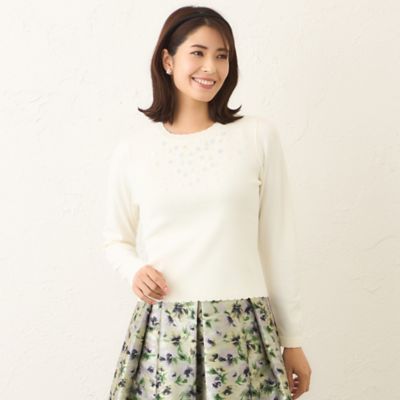 ＜TO BE CHIC (Women)＞フロントビジュー　ニット（Ｗ５Ｎ０８６６２＿＿）