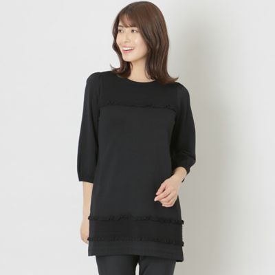 ＜TO BE CHIC (Women)＞レーヨンナイロン　ニットチュニック（Ｗ５Ｎ１０３３９＿＿）